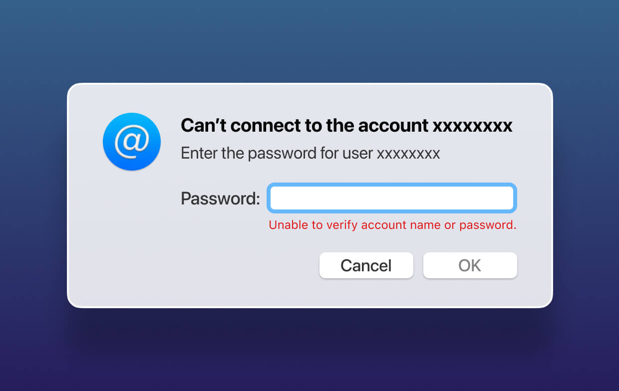 why is mac asking for account name and password for wireless internet